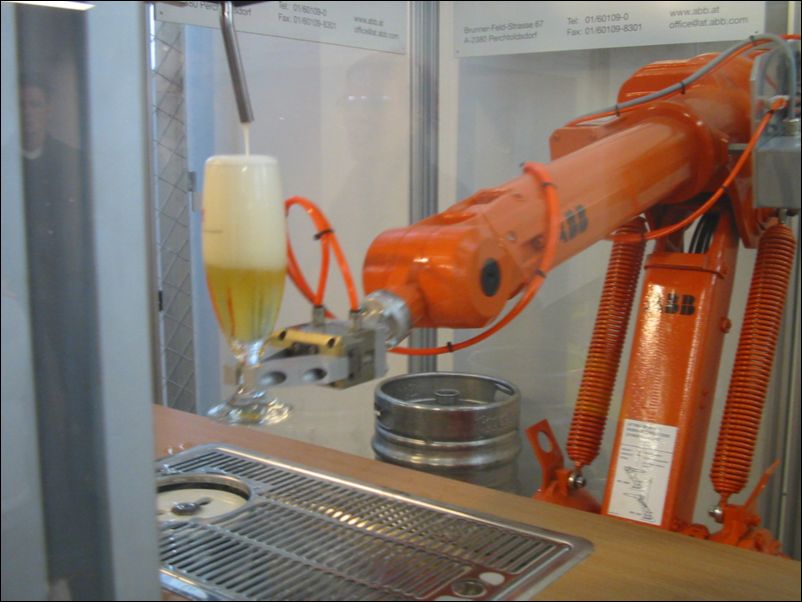 ABB Robot serving beer